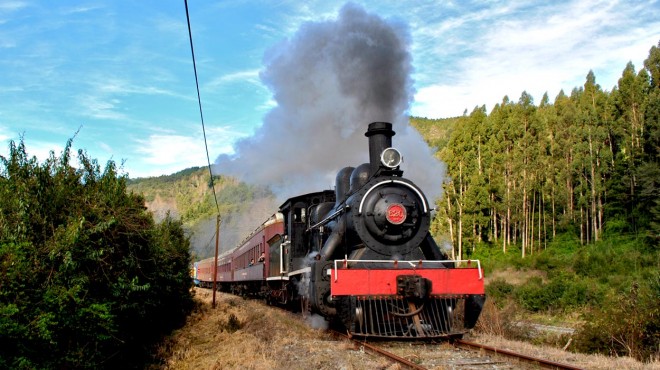 Tren El valdiviano, Ruta del vapor