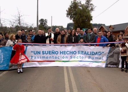 En Futrono comunidad de Pumol inauguró tramo de asfalto básico de más de 3 kilómetros
