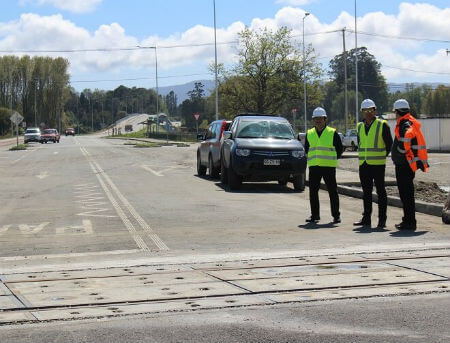 MOP abre anticipadamente cruce ferroviario inserto en proyecto de puente Santa Elvira y Circunvalación de Valdivia