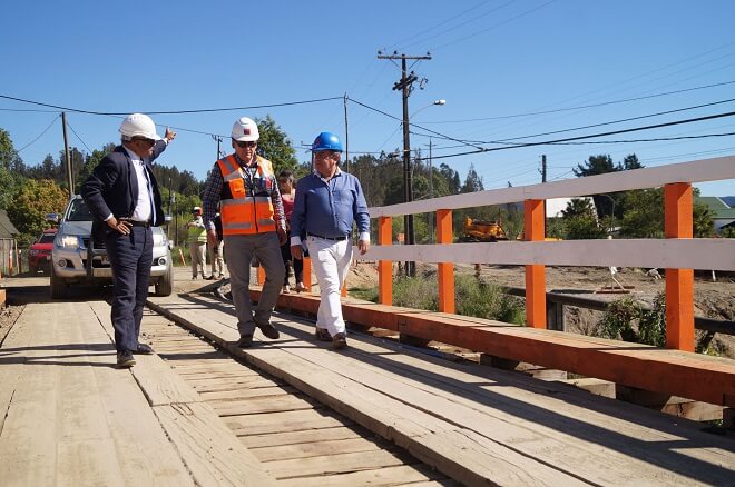 Nuevo puente Lynch en la comuna de Hualqui tiene un 7% de avance