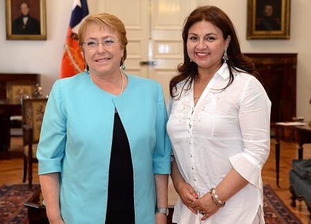 Ramona Reyes presentó cartera de proyectos de Paillaco a presidenta Michelle Bachelet