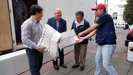 Empresas Collico entregó donación para envío a Hualañé