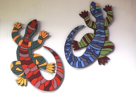 Adolescentes de Sename Araucanía elaboran obras con técnica del mosaico