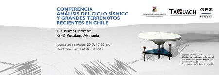 Invitan a conferencia “Análisis del ciclo sísmico y grandes terremotos recientes en Chile”