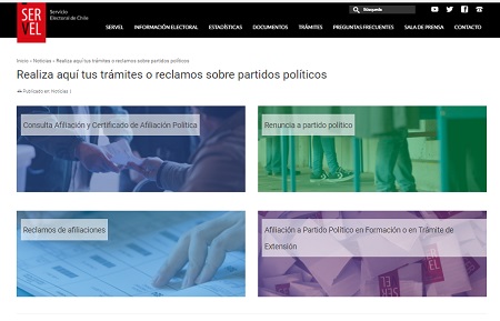 Servel implementa plataforma online para trámites relacionados con partidos políticos