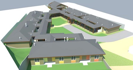 Así serán las primeras viviendas tuteladas que comenzaron a construirse en Chiloé