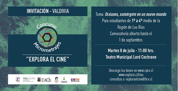 En Valdivia y La Unión, Explora, CNTV Los Ríos y CPCV realizarán charlas informativas sobre concurso de micrometrajes