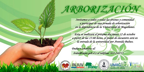 INJUV Magallanes invita a los jóvenes de la región y a la comunidad a participar de una arborización en la UMAG