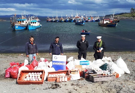 Nuevo operativo de Sernapesca y Armada detectó 600 kilos centolla y redes de captura ilegal