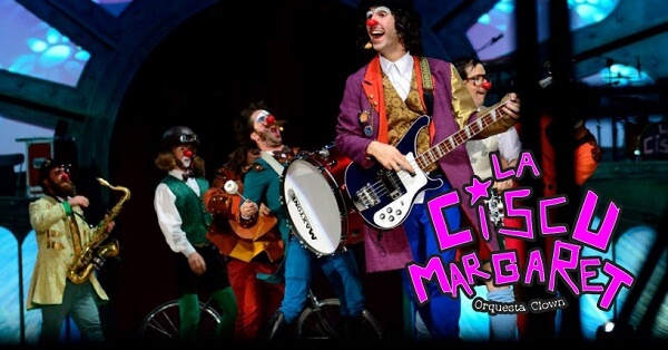 Este viernes banda de payasos rockeros “La Ciscu Margaret” se presentarán en la Plaza de La República