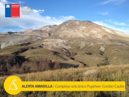 Se declara Alerta Temprana Preventiva para las comunas de Futrono, Río Bueno y Lago Ranco, por actividad del complejo volcánico Puyehue – Cordón Caulle