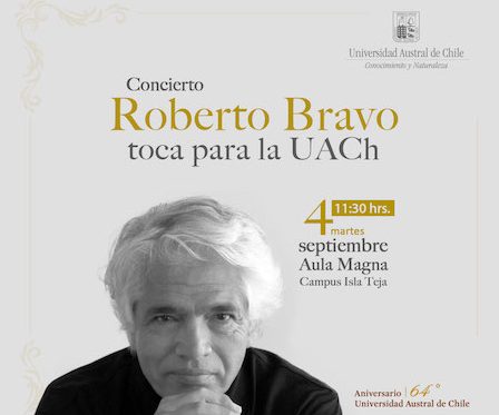 Pianista Roberto Bravo ofrecerá concierto gratuito para toda la comunidad universitaria