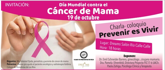 En Día Mundial contra Cáncer de Mama: realizarán encuentro sobre prevención y detección precoz de la enfermedad