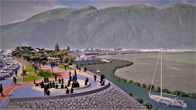 Municipalidad de Aysén realizó entrega de terreno para comenzar la construcción del proyecto enrocado y áreas verdes de Costanera Condell