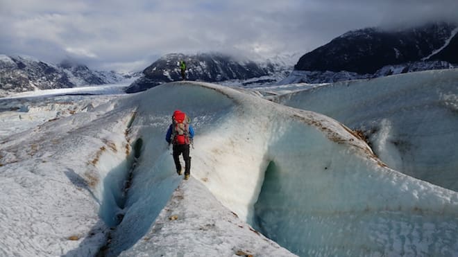 Taller práctico de rescate en grietas dicta CONAF en Glaciar Exploradores