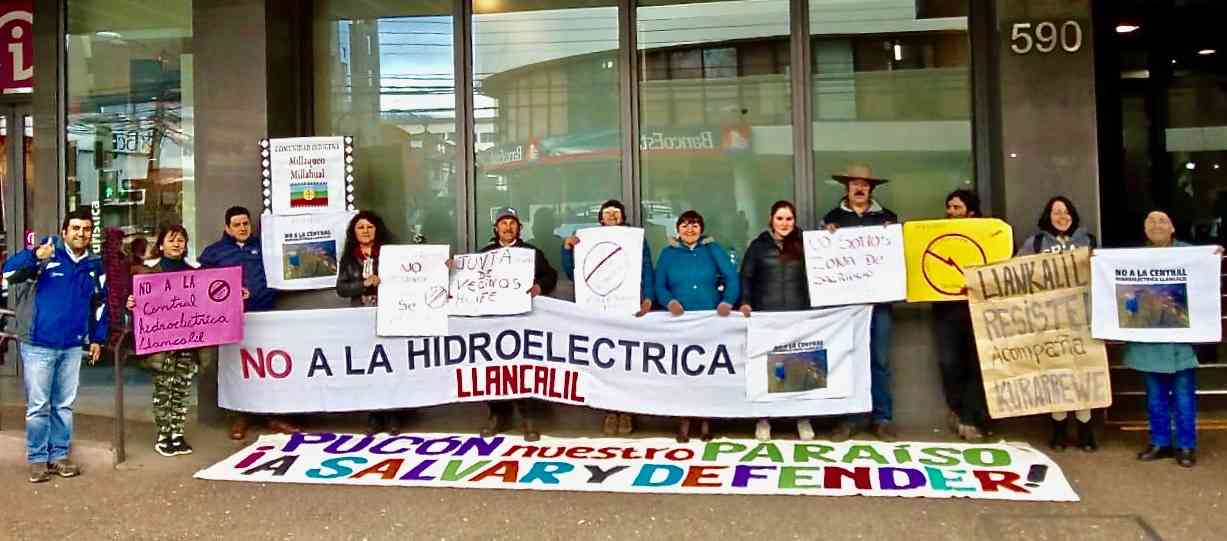 Vecinos de Huife alto protestaron contra aprobación de hidroeléctrica