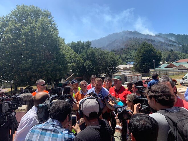 Incendios en el sur: Comando Unificado combate incendios en Maule Biobío y La Araucanía
