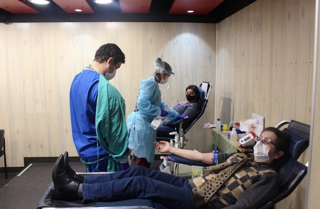 Bajo completa seguridad Santo Tomás y Hospital Base Valdivia realizaron colecta de sangre