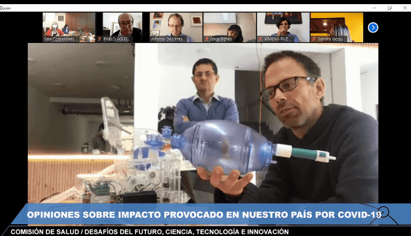 Investigadores de Leufü Lab presentaron prototipo de ventilador al Senado
