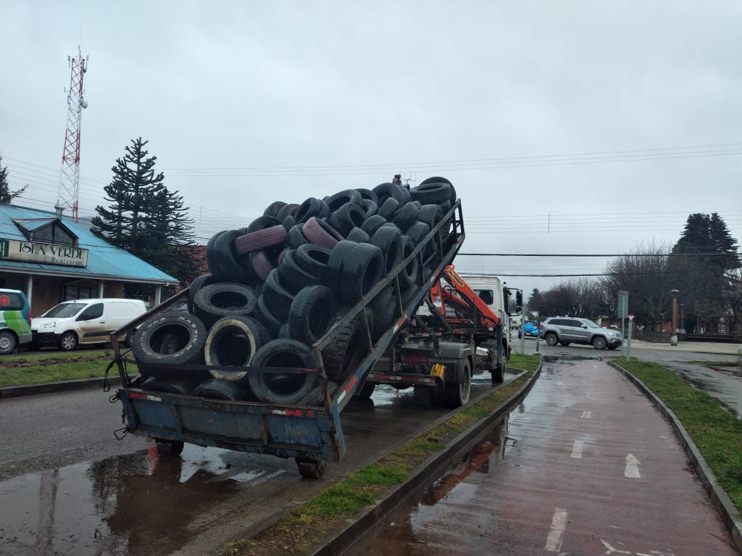 837 neumáticos fuera de uso logró reunir campaña de recolección en Puerto Aysén