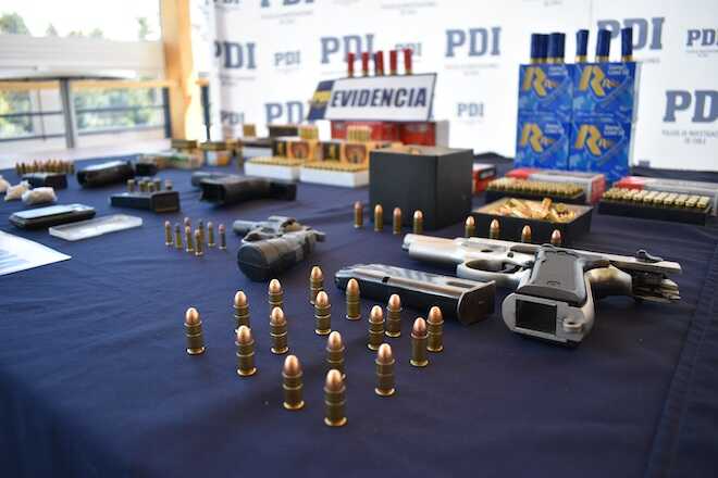 PDI y Fiscalía sacan de circulación armas de fuego y munición de diverso calibre de la ciudad de Coyhaique