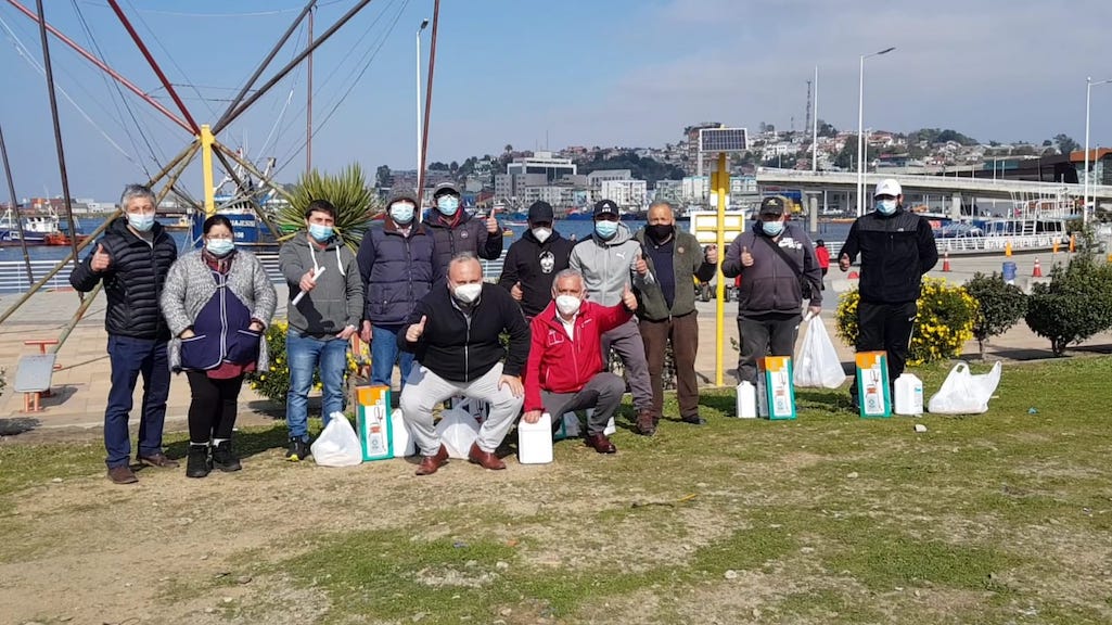 Indespa entregó 114 kits de sanitización para pescadores artesanales de la Región del Biobío