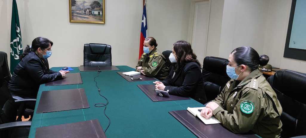 Directora de DD.HH. y Protección de la Familia, Gral. Karina Soza, se reúne con autoridades de la Región del Bíobío durante visita a la zona