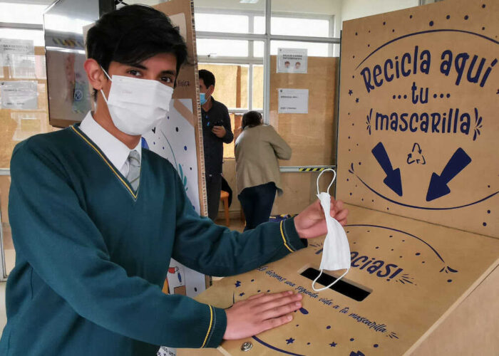 Proyecto busca reciclar mil kilos de mascarillas mensuales en Concepción