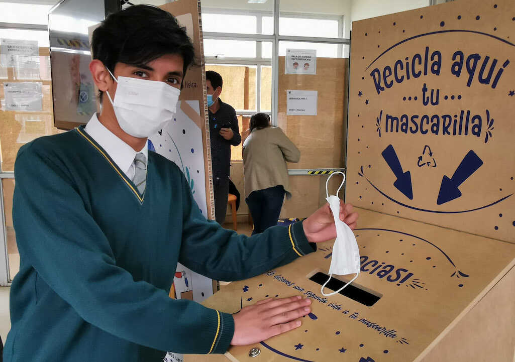 Proyecto busca reciclar mil kilos de mascarillas mensuales en Concepción