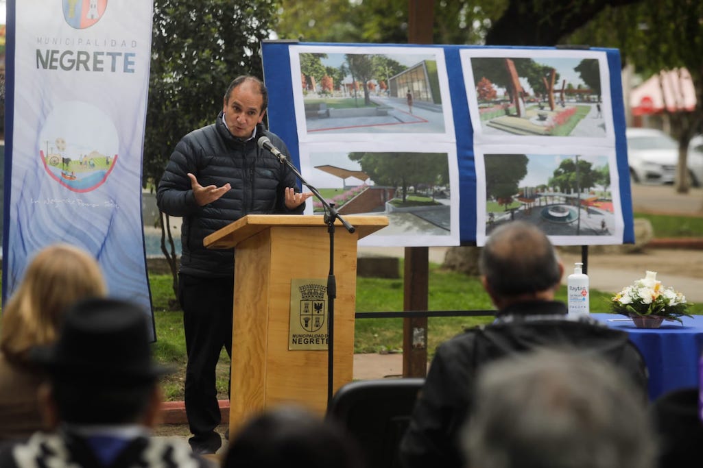 Remodelación de Plaza de Armas de Negrete considera inversión de $1.864.054.000