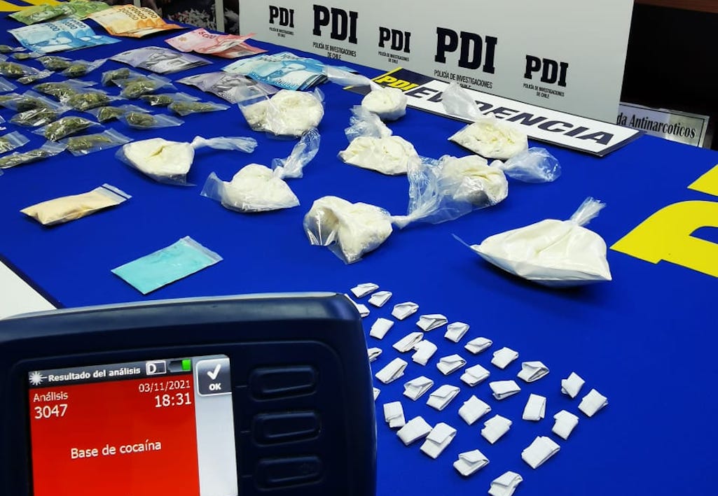 Operación Costanera: PDI Concepción decomisa 3834 dosis de cocaína base en San Pedro de la Paz