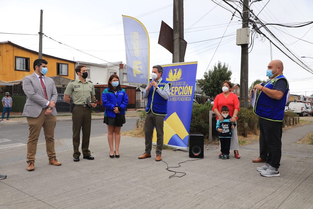 Inician instalación de 25 nuevos puntos de cámaras en Concepción