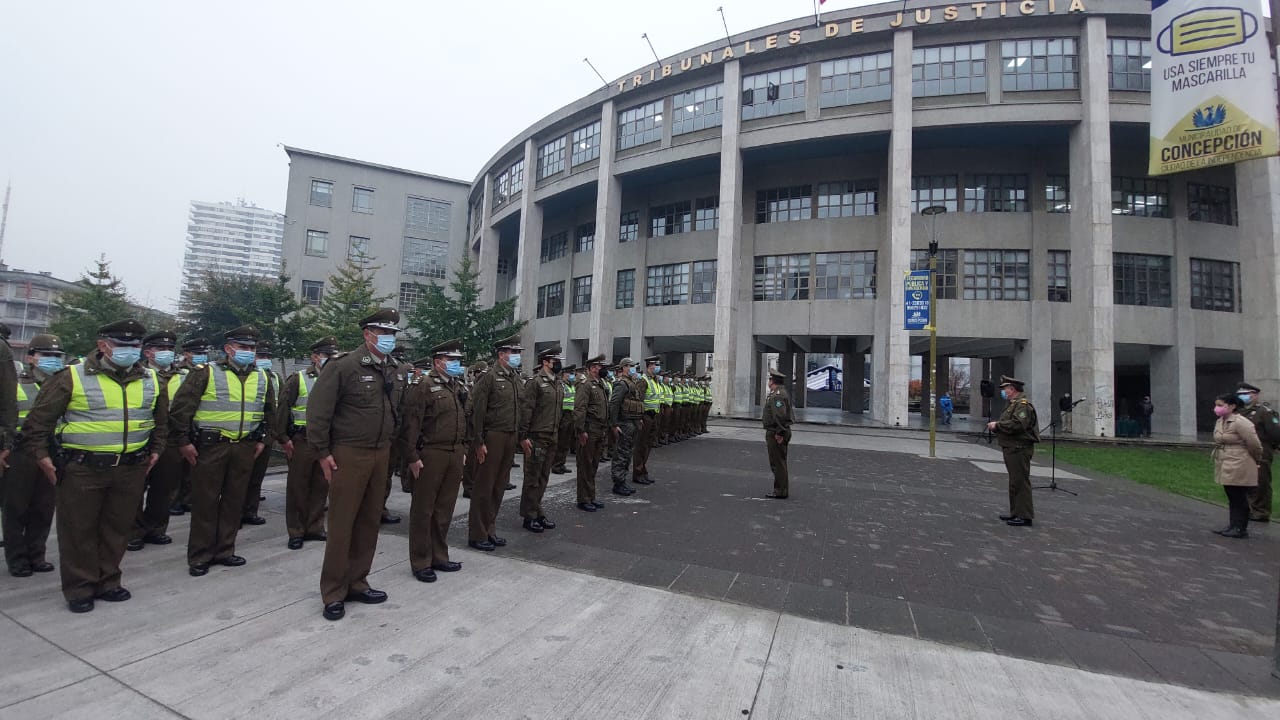 Plan de Reforzamiento se inicia con 100 Carabineros que reforzarán la seguridad en Concepción