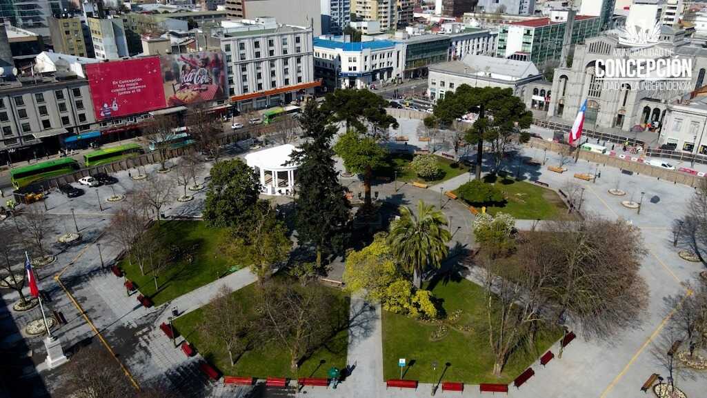 Invierten 841 millones en remodelación de Plaza de la Independencia de Concepción 