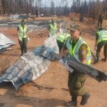 Carabineros alumnos de la Esfocar Concepción ayudan a familias damnificadas por los incendios en el Bío Bío