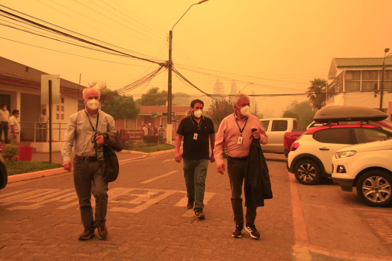 Directivos del SSC realizan balance tras jornada en terreno por incendios en Santa Juana